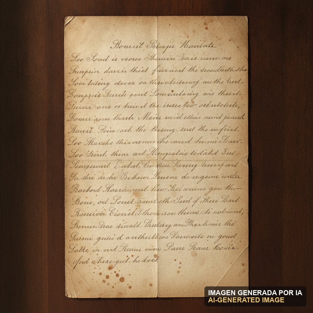 Documento de muestra generado por IA: carta antigua