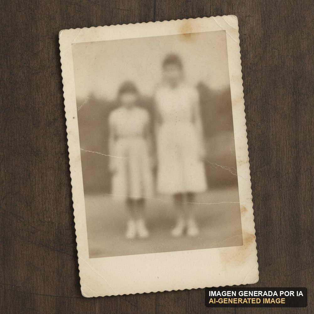 Documento de muestra generado por IA: tarjeta fotográfica sepia