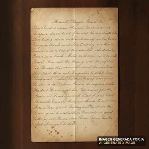 Documento de muestra generado por IA: carta antigua