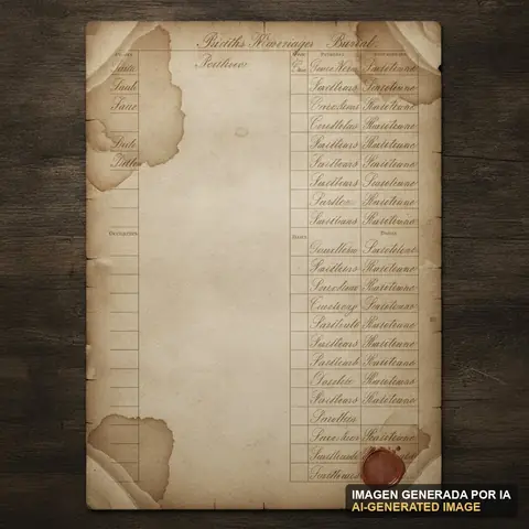 Documento de muestra generado por IA: registro parroquial