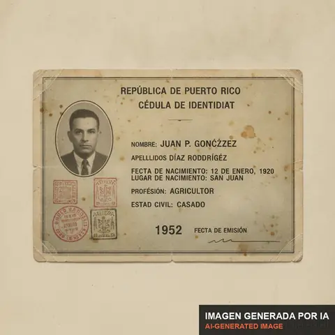 Documento de muestra generado por IA: cédula de identidad