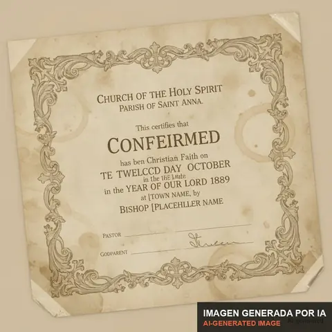 Documento de muestra generado por IA: certificado de confirmación