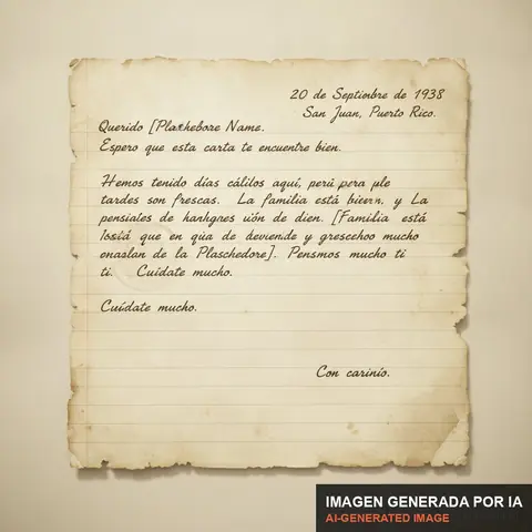 Documento de muestra generado por IA: carta personal