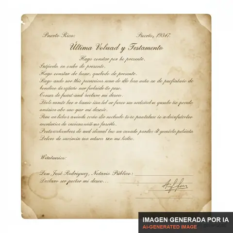 Documento de muestra generado por IA: testamento