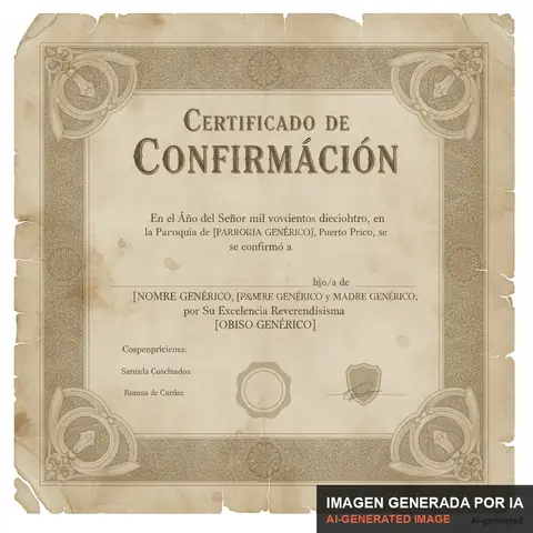 Documento de muestra generado por IA: certificado de confirmación