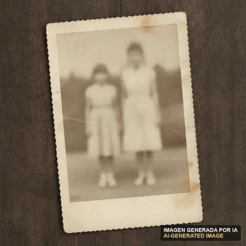 Documento de muestra generado por IA: tarjeta fotográfica sepia